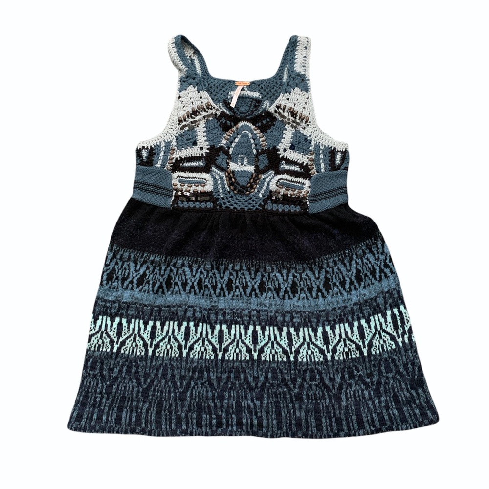 Free People Boho Knit Crochet Tank